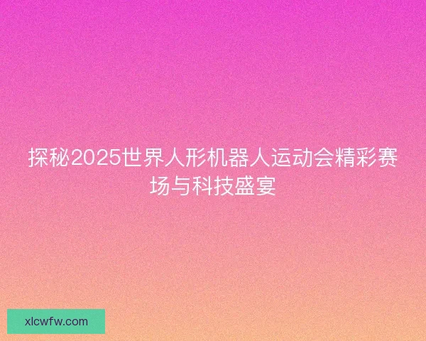 探秘2025世界人形机器人运动会精彩赛场与科技盛宴