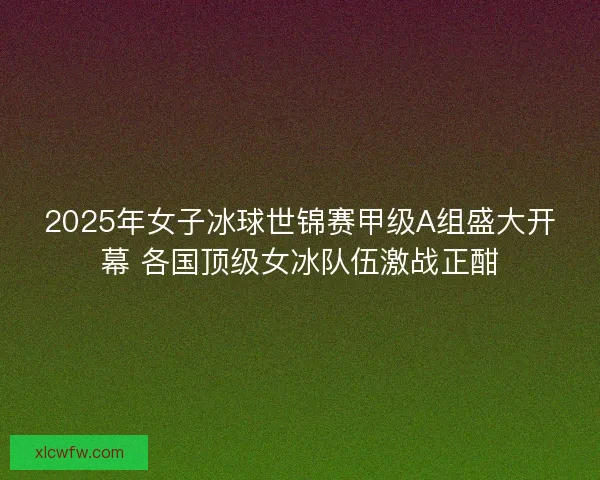 2025年女子冰球世锦赛甲级A组盛大开幕 各国顶级女冰队伍激战正酣 2025年女子冰球世锦赛甲级A组盛大开幕 各国顶级女冰队伍激战正酣