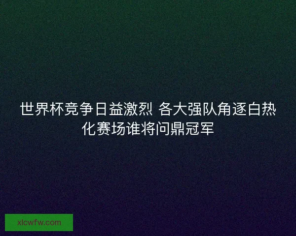 世界杯竞争日益激烈 各大强队角逐白热化赛场谁将问鼎冠军 世界杯竞争日益激烈 各大强队角逐白热化赛场谁将问鼎冠军