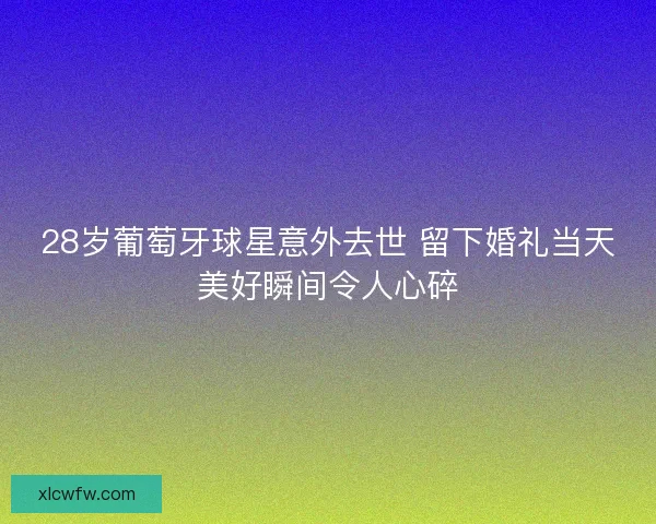 28岁葡萄牙球星意外去世 留下婚礼当天美好瞬间令人心碎 28岁葡萄牙球星意外去世 留下婚礼当天美好瞬间令人心碎