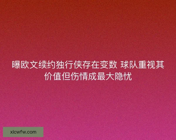曝欧文续约独行侠存在变数 球队重视其价值但伤情成最大隐忧
