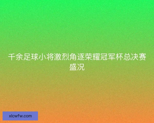 千余足球小将激烈角逐荣耀冠军杯总决赛盛况 千余足球小将激烈角逐荣耀冠军杯总决赛盛况